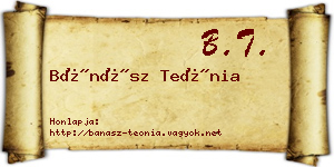 Bánász Teónia névjegykártya